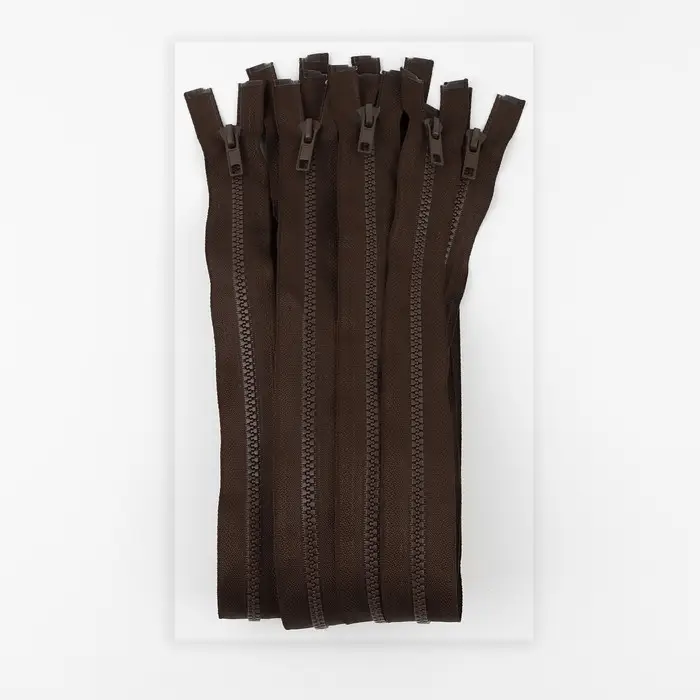 Молния «Трактор», №5, разъёмная, замок автомат, 50 см, коричневая