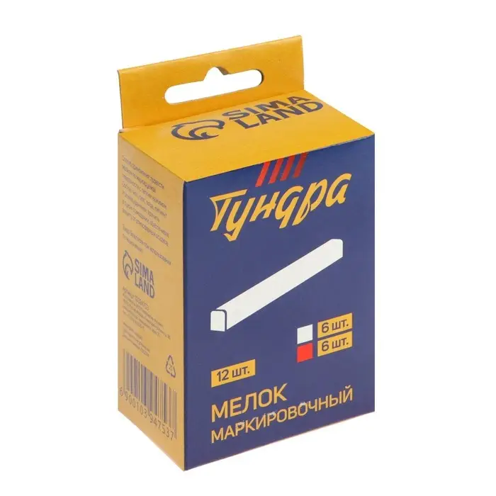 Мелки маркировочные ТУНДРА, белые и красные, 12 шт. Мелки маркировочные ТУНДРА, белые и красные, 12 шт.