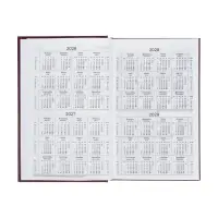 Ежедневник датир 2026г А5 168л б/вин, Бордо Ежедневник датир 2026г А5 168л б/вин, Бордо