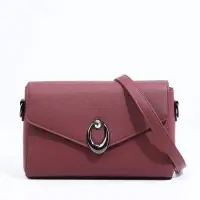 Сумка женская мессенджер на магните, 24&times;10&times;15 см, однотонная, розовая