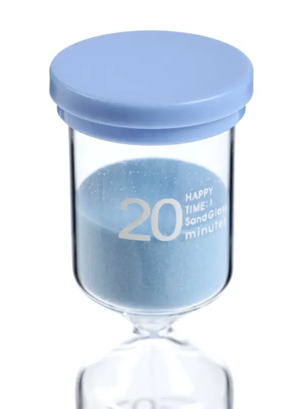 Часы песочные Happy time, на 20 минут, 4.4&times;12.6 см, голубые
