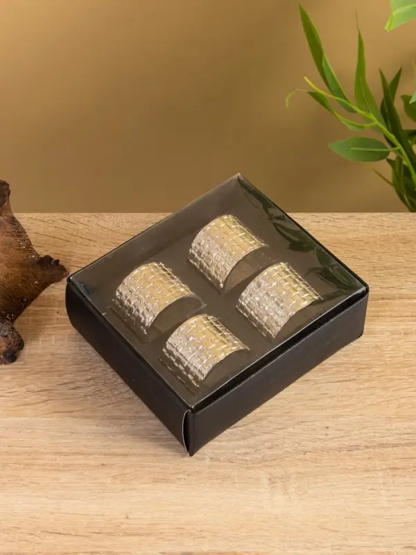 Кольца для салфеток (набор 4 шт) алюминий 15х12,5х5 см