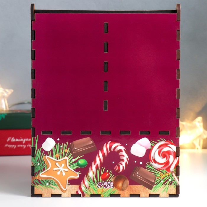 Чайный домик с ящиком Чайный домик с ящиком "Пряничный дом" 20х15х8,5 см