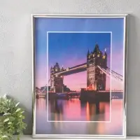 Фоторамка для фото "Vivo" 30х40 см,  набор 3 шт, (пластиковый экран), серебро