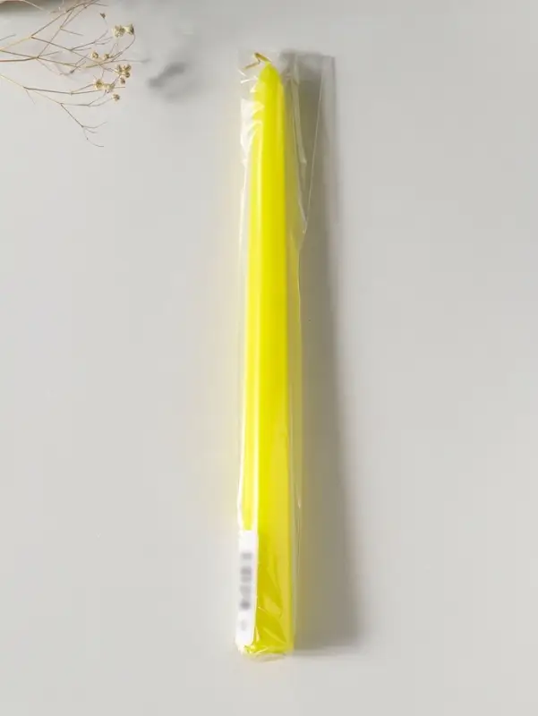 Свеча античная 25 см, 58 г, 7 ч, жёлтый