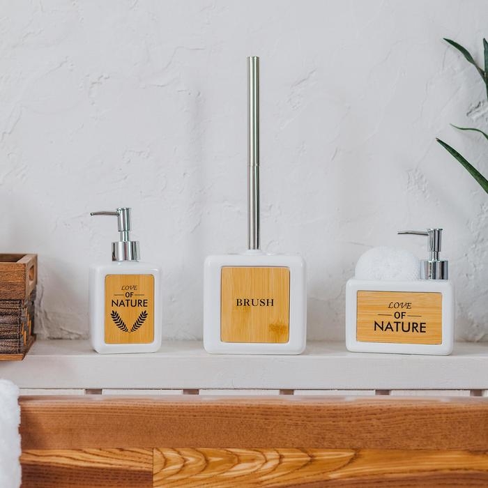 Дозатор для жидкого мыла SAVANNA «Природа», 350 мл, цвет белый Дозатор для жидкого мыла SAVANNA «Природа», 350 мл, цвет белый