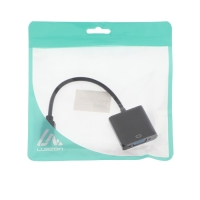 Переходник Luazon PL-001, HDMI-VGA, провод 0.2 м, чёрный