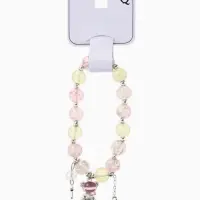 Браслет с подвесками &laquo;Сахарный. Мишка&raquo;, шар №10/8, d=6 см, розовый, жёлтый в серебре