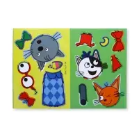 Книжка &laquo;Аппликации наклейками&raquo;, А5, 12 стр., Три кота