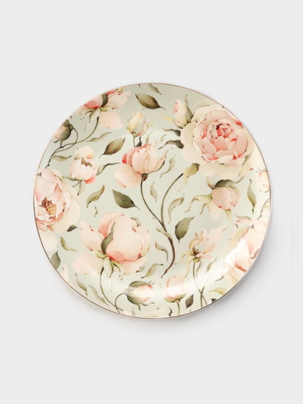 Тарелка WY Pink O'hara, d=20 см, фарфор, зелёная