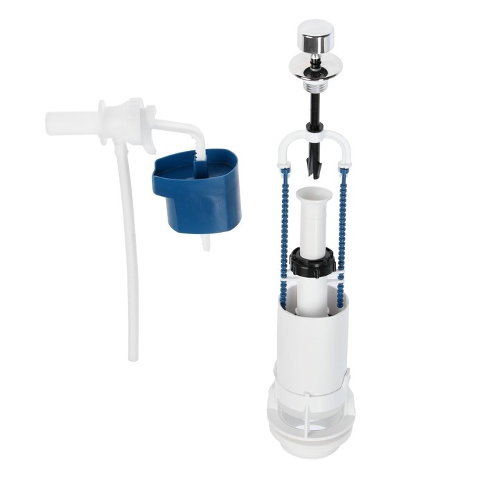 Арматура для смывных бачков  Арматура для смывных бачков "УКЛАД" - 2, с боковой подводкой 1/2", шток, хром