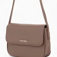 Сумка женская мессенджер TEXTURA на магните, 25&times;7.5&times;19 см, бежевая