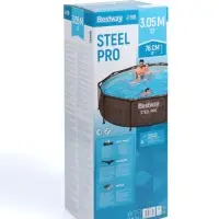 Бассейн каркасный Steel Pro, 305&times;76 см, с фильтр-насосом, круглый, 561JF Bestway