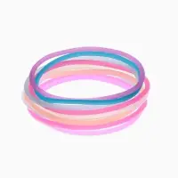 Силиконовый браслет &laquo;Светящийся&raquo;, тонкая линия, набор 10 шт. цвет МИКС, 5.5 см