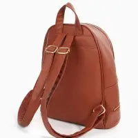 Рюкзак женский на молнии, с карманом, размер 27&times;13.5&times;33 см, коричневый