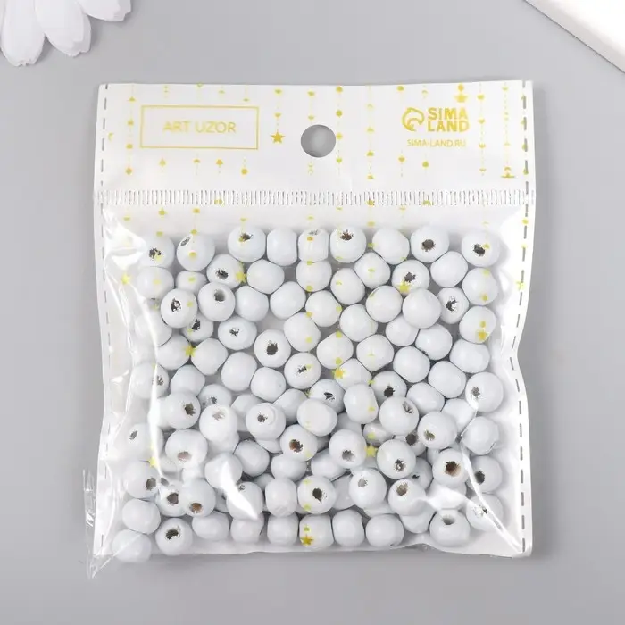 Бусины для творчества дерево «Серебристо-серый», d=0.8 см, набор 20 г Бусины для творчества дерево «Серебристо-серый», d=0.8 см, набор 20 г