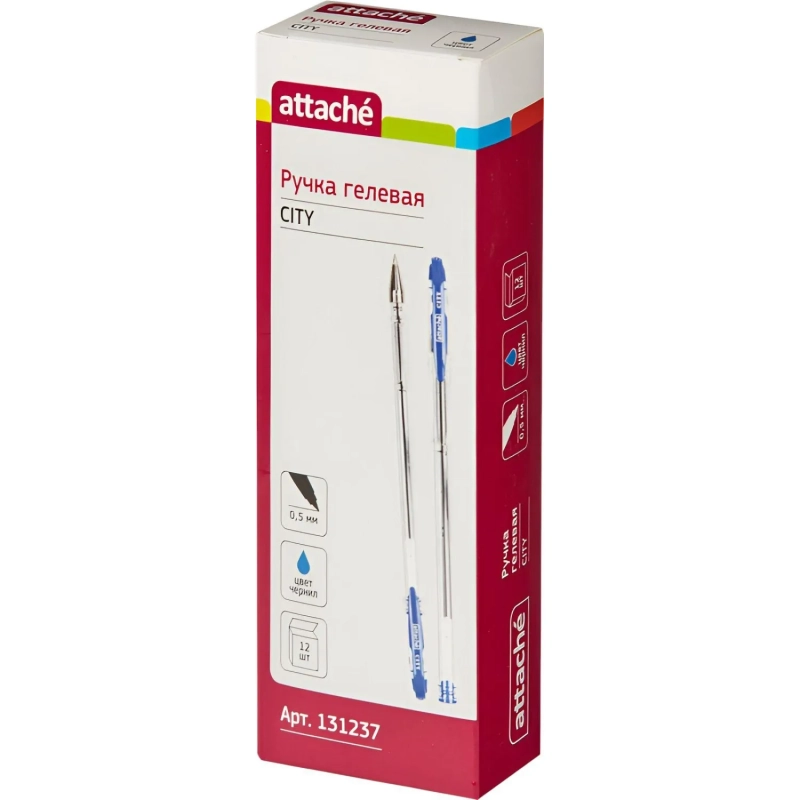 Ручка гелевая неавтомат. Attache Space 0,5мм черный Россия