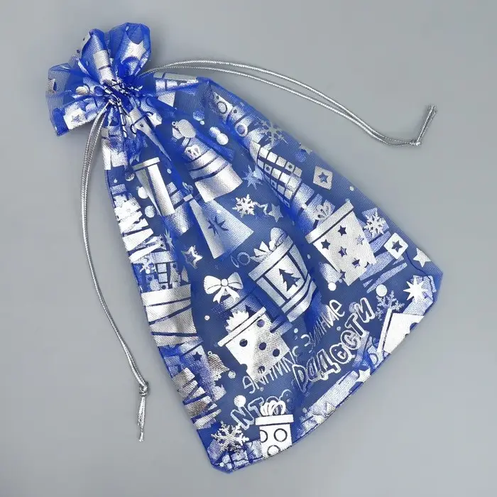Мешочек подарочный органза «Зимние радости», 16 х 24 см +/- 1.5 см Мешочек подарочный органза «Зимние радости», 16 х 24 см +/- 1.5 см