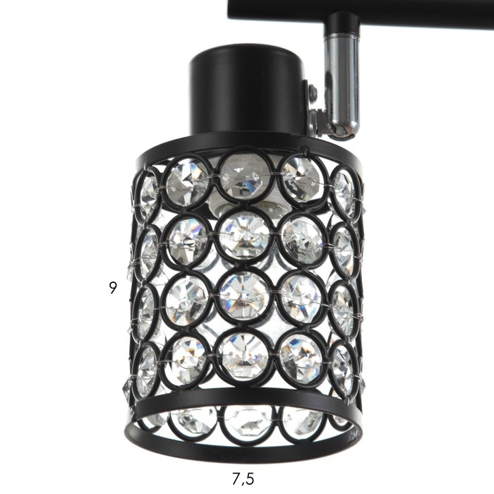 Люстра Люстра "Моки" 2хЕ14 40Вт черный 40х19 см