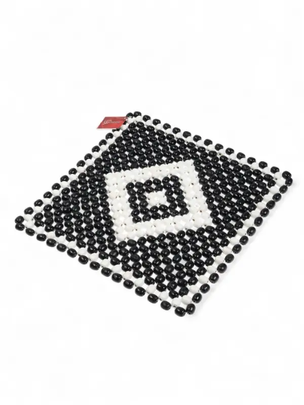 Накидка массажер TORSO на сиденье 42&times;42 см, дерево, черный с белым