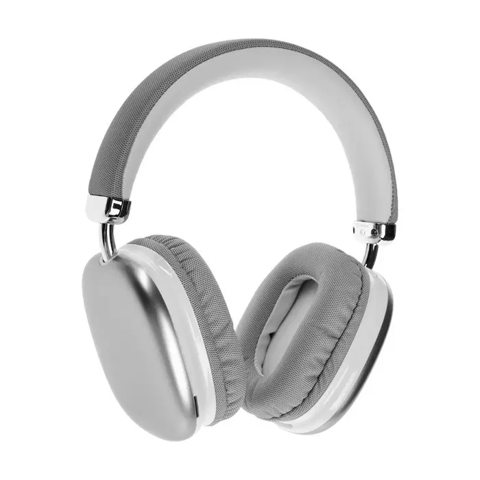 Наушники беспроводные, полноразмерные, RX-8, Bluetooth 5.3, с шумоподавлением, с микрофоном, AUX, 400 мАч, серебристые