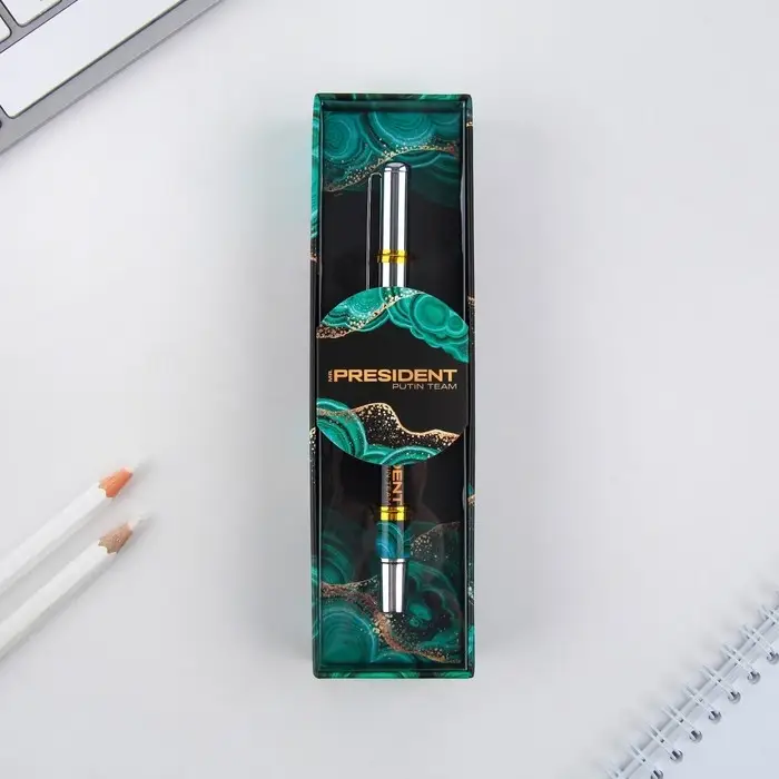 Ручка металл с колпачком «Природа — лучший художник РОССИИ», фурнитура серебро, 1.0 мм Ручка металл с колпачком «Природа — лучший художник РОССИИ», фурнитура серебро, 1.0 мм