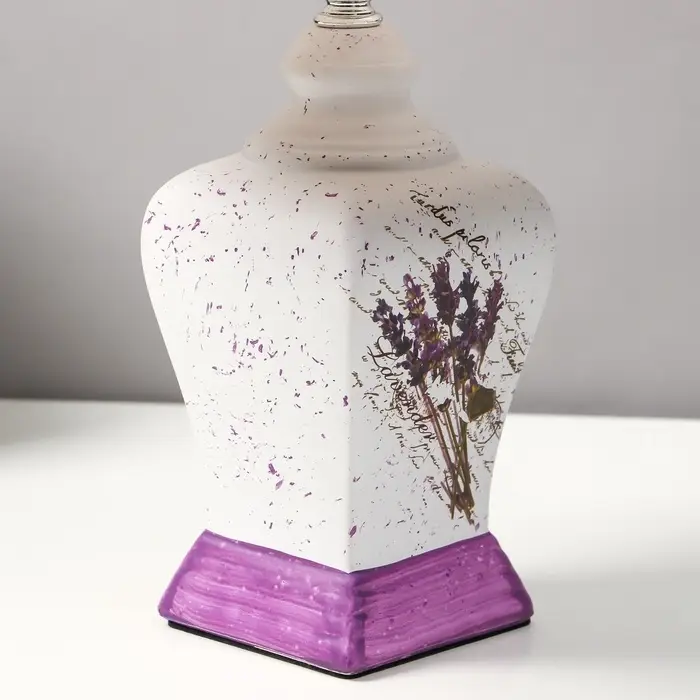 Лампа настольная керамика &laquo;Лаванда&raquo; Е14 25W 220 В 37.5&times;25&times;25 см RISALUX
