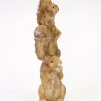 Садовая фигура из полистоуна &laquo;Трио белок&raquo;, 11.5&times;9.5&times;30 см, Greengo
