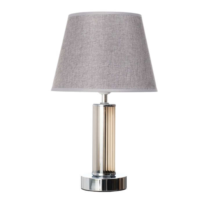 Лампа настольная Лампа настольная "Арабеска" 1х40Вт Е27 хром/серый 22х22х36см