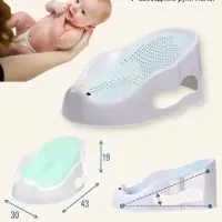 Горка для купания новорожденных Крошка Я, 0-6 мес., р-р 43&times;30&times;19 см, белый/мятный