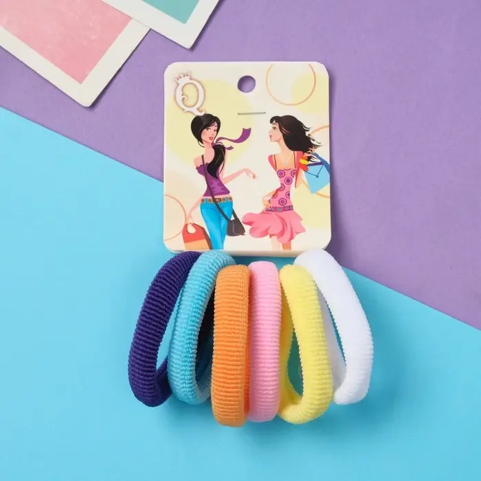 Резинка для волос Резинка для волос "Новый стиль" (набор 6 шт) девчонки, 4 см