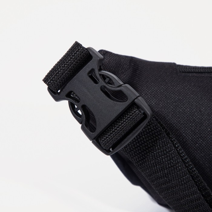 Поясная сумка на молнии, 2 наружных кармана, цвет чёрный Поясная сумка на молнии, 2 наружных кармана, цвет чёрный