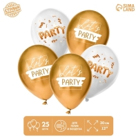 Воздушные шары латексные 12" Party, 25 шт.