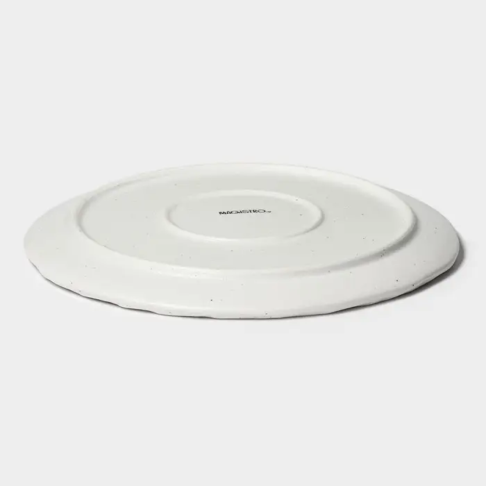 Блюдо для подачи Magistro Slate, d=21 см, фарфор, белое