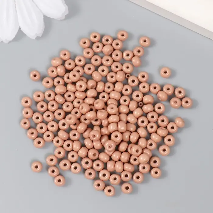 Бисер стекло 6/0  Бисер стекло 6/0 "Миндаль" 15 гр