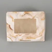 Коробка подарочная с окном &laquo;Мрамор&raquo;, 10&times;8&times;3.5 см, самосборная