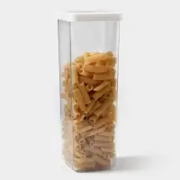 Банка для хранения сыпучих продуктов IDEA &laquo;Степ&raquo;, 1.9 л, 10&times;28 см, пластик, крышка белая