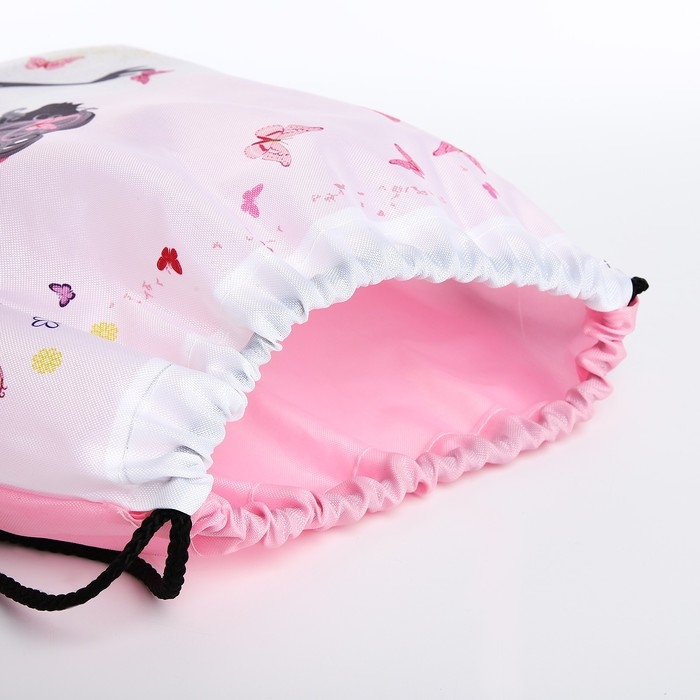 Мешок для обуви на шнурке, цвет розовый Мешок для обуви на шнурке, цвет розовый