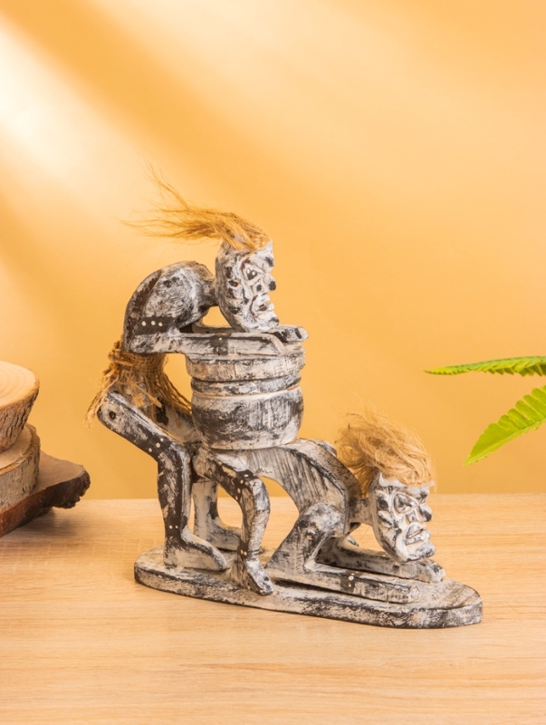 Шкатулка «Аборигены», 19×22×8.5 см, дерево