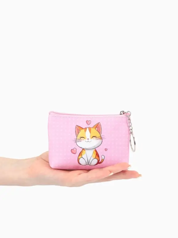 Кошелёк детский Cats, монетница, на молнии 10.5&times;2.5&times;8 см, с принтом, МИКС