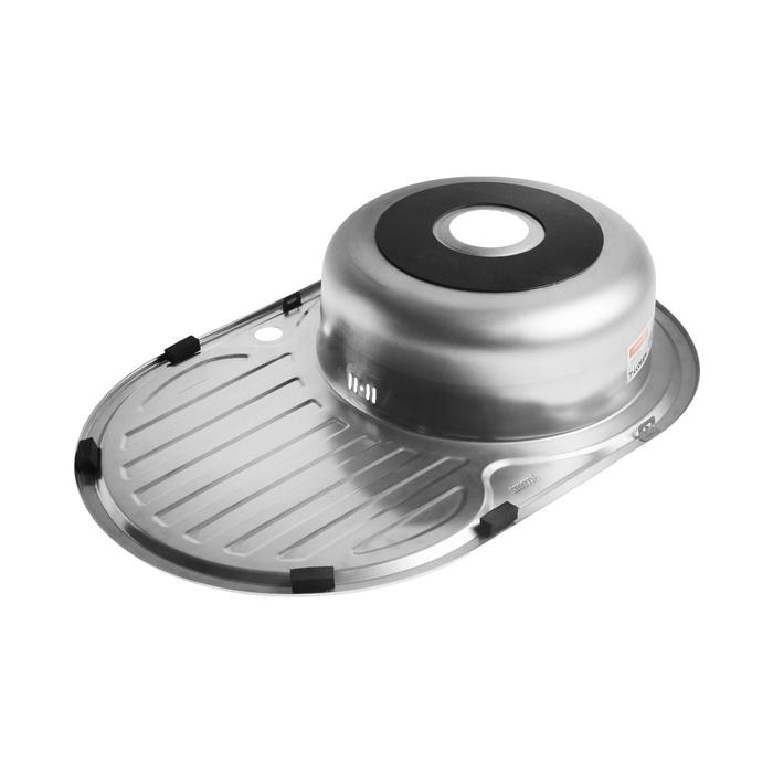 Мойка кухонная Accoona AB5077-L, врезная, левая, толщина 0.6 мм, 770х500х165 мм, глянец Мойка кухонная Accoona AB5077-L, врезная, левая, толщина 0.6 мм, 770х500х165 мм, глянец