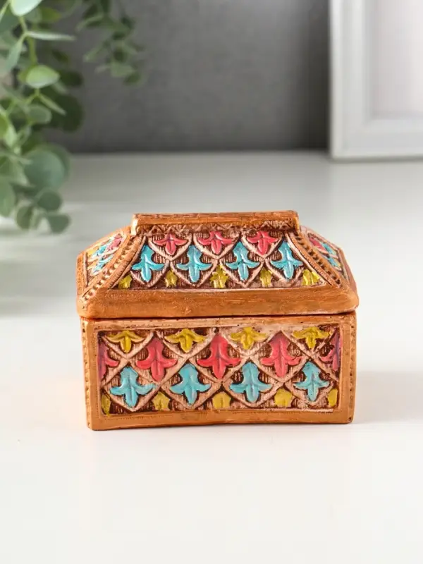 Шкатулка "Ларец цветной" 7,5х10х6 см