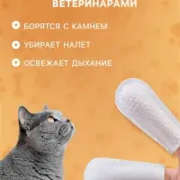 Влажные салфетки для ухода за домашними животными, для зубов, 50 шт.