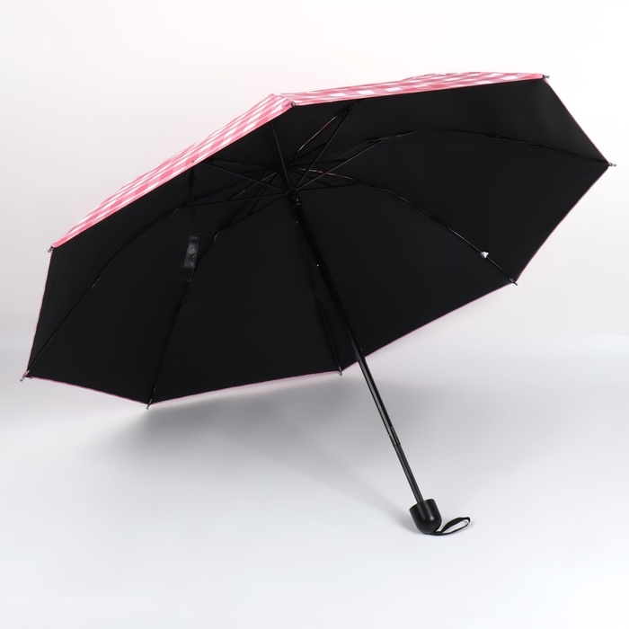 Зонт механический «Клетка», эпонж, 4 сложения, 8 спиц, R = 48/55 см, D = 110 см, цвет МИКС Зонт механический «Клетка», эпонж, 4 сложения, 8 спиц, R = 48/55 см, D = 110 см, цвет МИКС