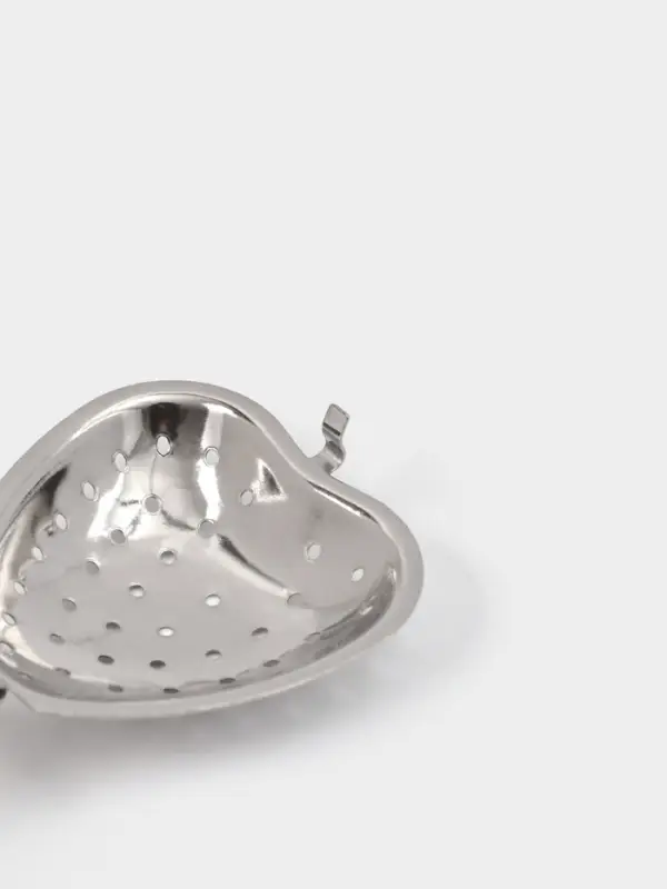 Ситечко для чая Доляна &laquo;Сердце&raquo;, 14.5&times;4 см, нержавеющая сталь, серебристое