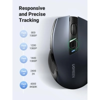 Мышь компьютерная Ugreen MU006 (90545) 2.4G 4000dpi/черный/WLS