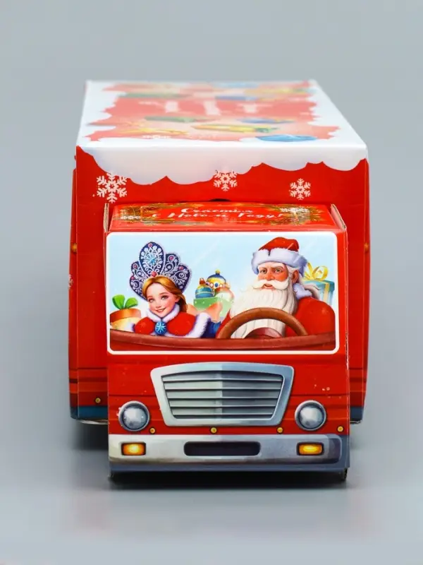 Подарочная коробка Новогодняя Фура «Везу радость» с анимацией 36×15×10 см Подарочная коробка Новогодняя Фура «Везу радость» с анимацией 36×15×10 см