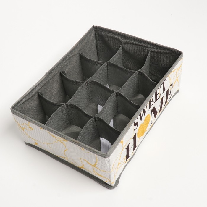 Органайзер для хранения белья, кофр 12 ячеек «Sweet home», 27 х 20 х 10 см. Органайзер для хранения белья, кофр 12 ячеек «Sweet home», 27 х 20 х 10 см.