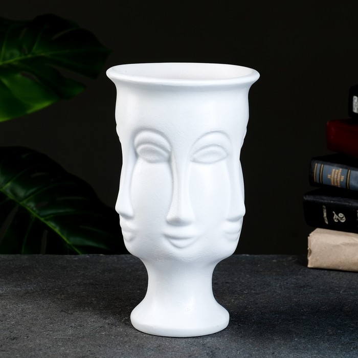 Кашпо - органайзер «Аделия» на ножке, белое, 1л/ 23х13см Кашпо - органайзер «Аделия» на ножке, белое, 1л/ 23х13см