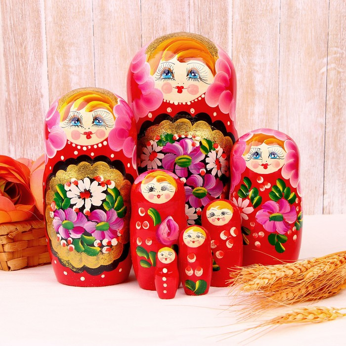 Матрёшка 7 в 1, расписная, цвета МИКС Матрёшка 7 в 1, расписная, цвета МИКС